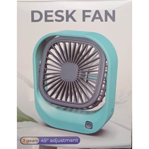 VENTILADOR MESA RECARREGAVEL USB 3 VELOCID    ( 14 X11,5)CM