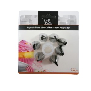 BICO CONFEITAR INOX 08 PC