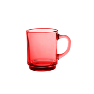 CANECA VIDRO 230ML RETA COLOR