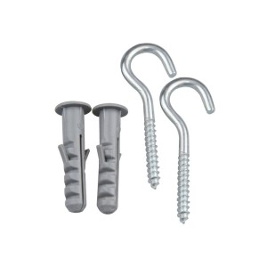 GANCHO COM BUCHA Nº 6 COM 4 UNIDADES