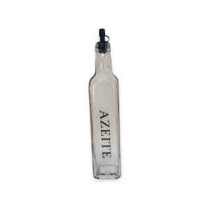 GARRAFA VIDRO QUADRADA 500ML - AZEITE