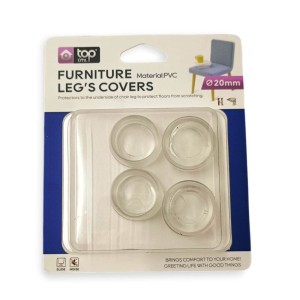 PROTETOR PVC DE PÉ DE CADEIRA MÓVEIS 4PC-20MM