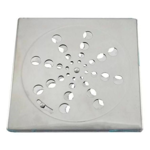 RALO DE CHÃO INOX QUADRADO 15CM